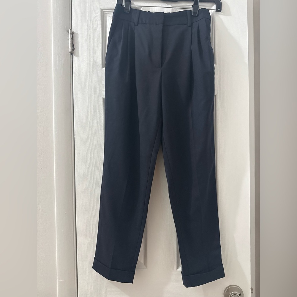 Nili Lotan Black Dress Pants Tailored Straight-Leg